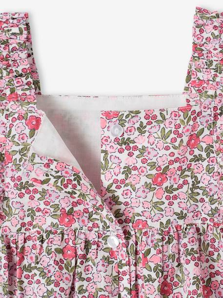 Robe à volants bébé carreaux rose+rose imprimé - vertbaudet enfant 