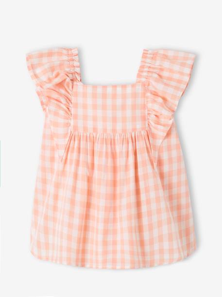 Robe à volants bébé carreaux rose+rose imprimé - vertbaudet enfant 