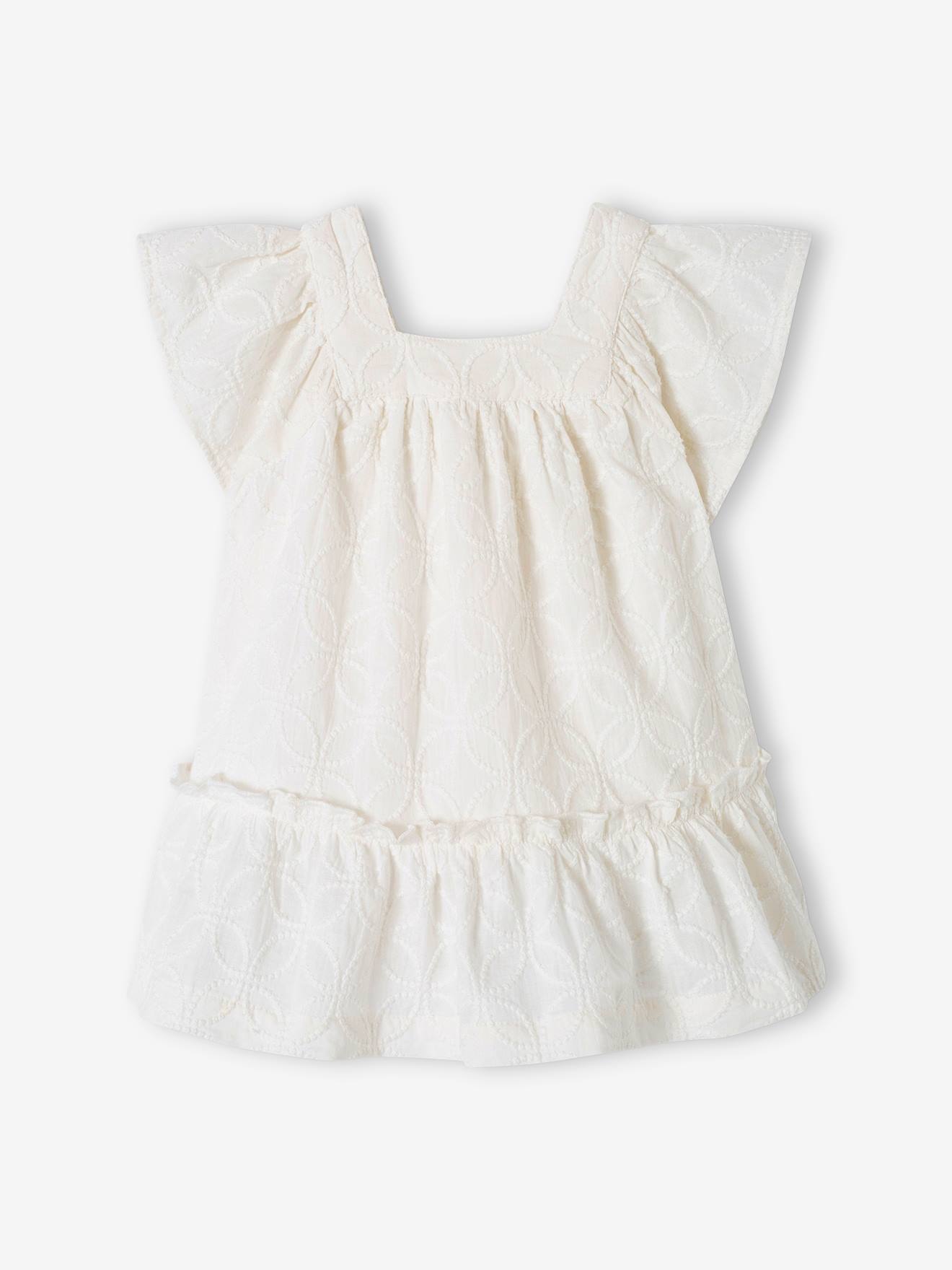 Vertbaudet Feestelijke Babyjurk Met Borduursel Ecru