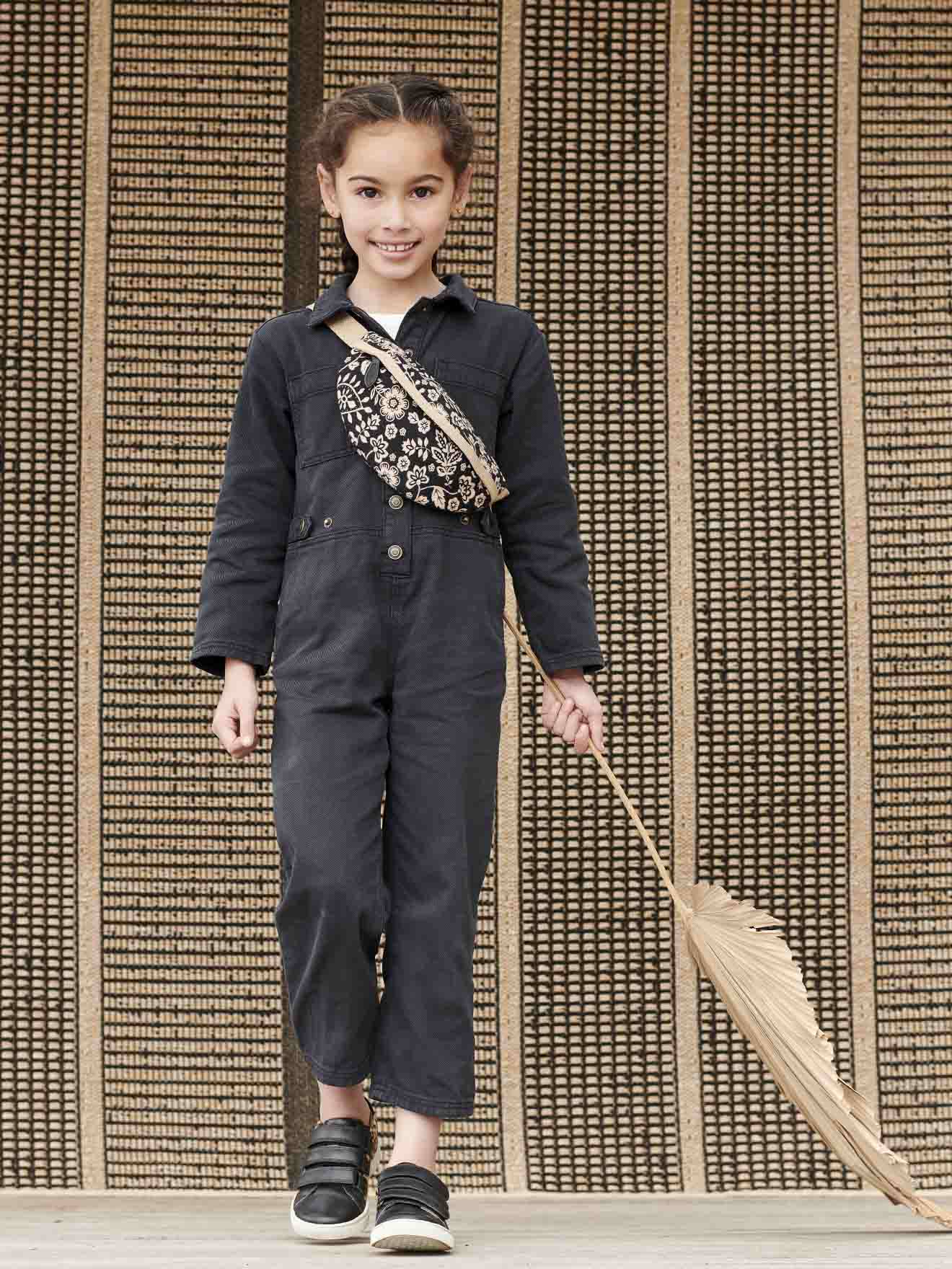 Vertbaudet Jumpsuit Meisjes Met "worker"-stijl Antraciet