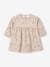 3-delig set jurk +vestje + haarband ivoor met print+koraal - vertbaudet enfant 