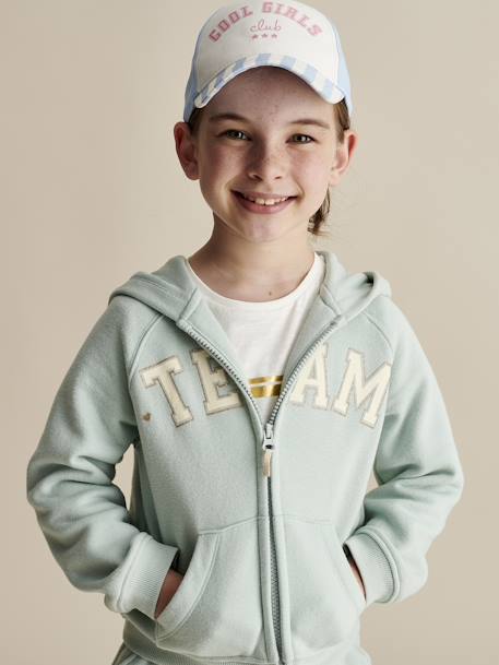 Fille-Collection sport-Sweat zippé à capuche motif "Team" sport fille