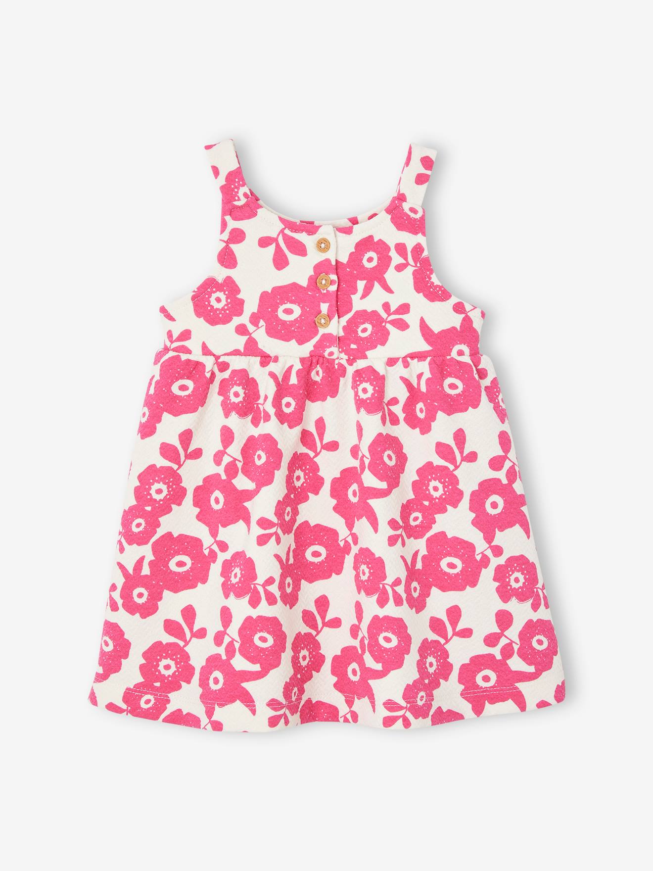 Vertbaudet Mouwloze Babyjurk Fuchsia
