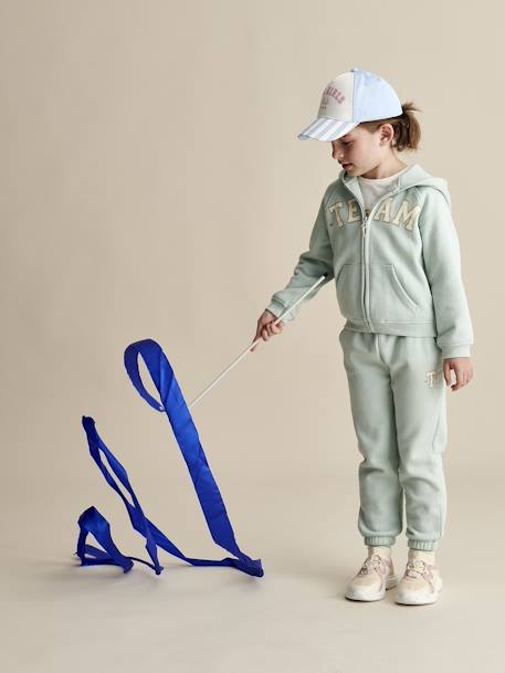 Fille-Collection sport-Pantalon jogging en molleton fille ceinture paperbag