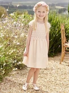 -Formele jurk met 2-in-1 effect in macramé voor meisjes