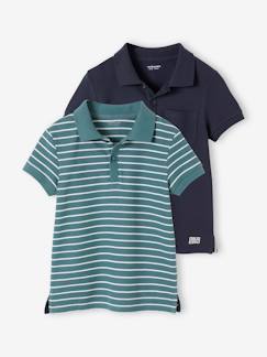 Jongens-T-shirt, poloshirt, souspull-Poloshirt-Set van 2 jongens polo's van piquée tricot