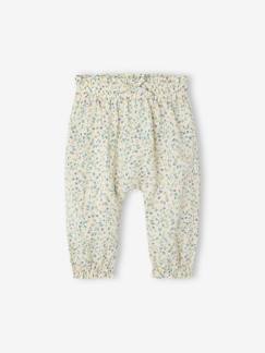 Baby-Broek, jean-Losse babybroek met print