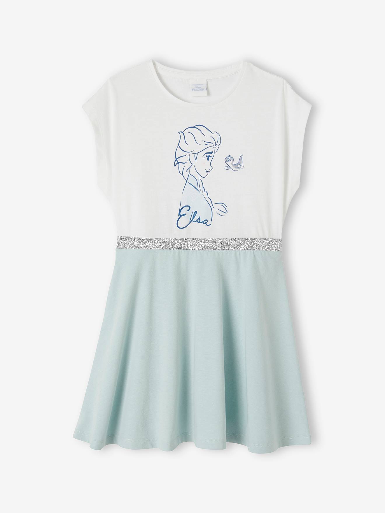 Robe fille Disney La Reine des Neiges bleu ciel, Fille