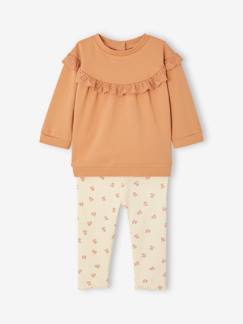 Baby-Set sweater met ruche + legging baby