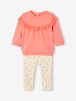Baby-Babyset-Set sweater met ruche + legging baby