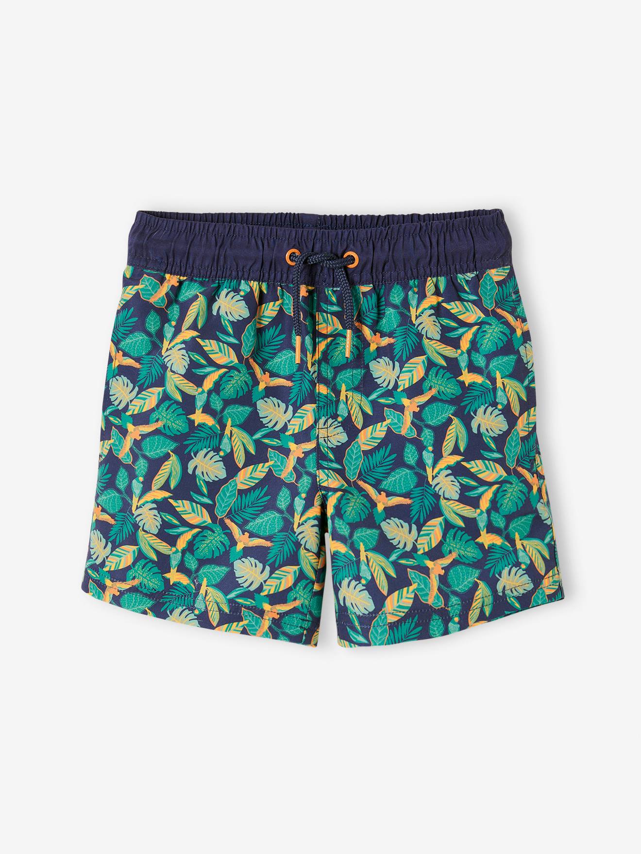 Vertbaudet Bedrukte Jongenszwemshort Blauw, Bedrukt