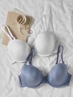 Vêtements de grossesse-Lingerie-Soutien-gorge-Lot de 2 soutiens-gorge satinés grossesse et allaitement