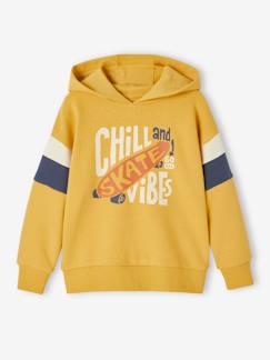Jongens-Trui, vest, sweater-Grafische hoodie met colorblock mouwen voor jongens