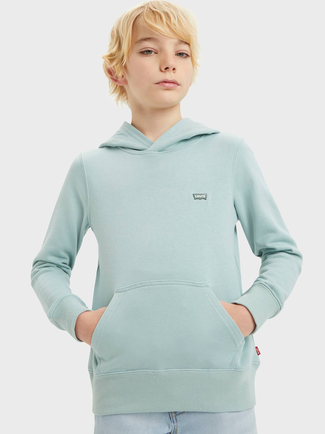 Sweat a capuche bebe LVB Mini Batwing Levi s vert amande Garcon