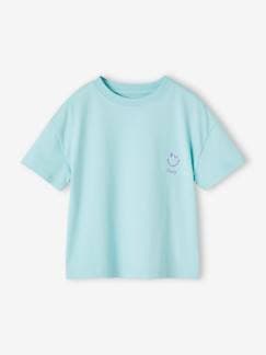 Meisje-T-shirt, souspull-Effen Basics meisjesshirt met korte mouwen