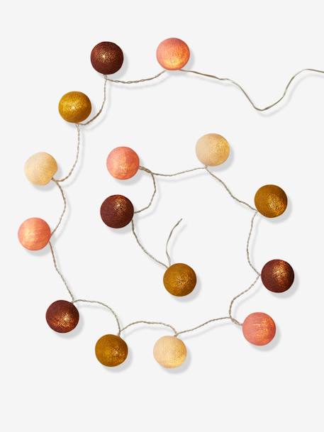 Guirlande boules lumineuse avec interrupteur framboise+rose+vert sauge - vertbaudet enfant 