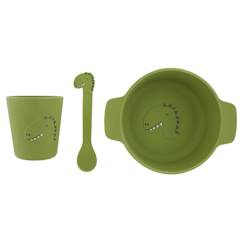 Puériculture-Ensemble repas 3 pièces 1er âge TRIXIE Animal en silicone