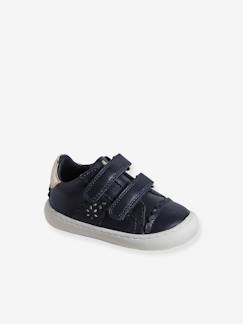 Schoenen-Baby schoenen 17-26-Loopt meisje 19-26-Leren babysneakers met klittenband