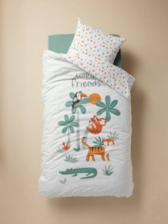 Linge de maison et décoration-Linge de lit enfant-Parure Magicouette ANIMAUX avec coton recyclé