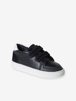 Basket enfant garçon cuir à scratchs  - vertbaudet enfant