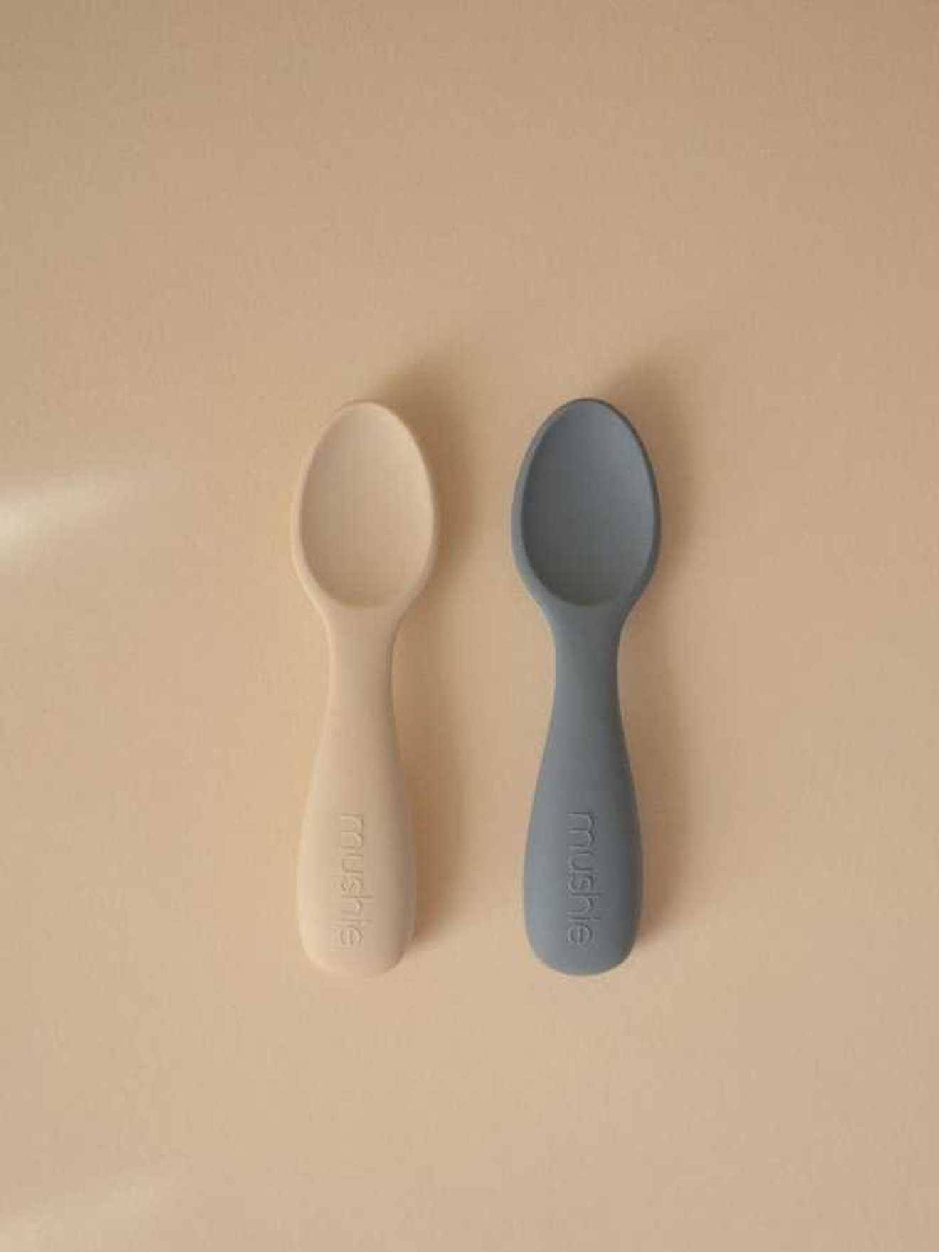 Educatieve Lepel - Mushie Blauw