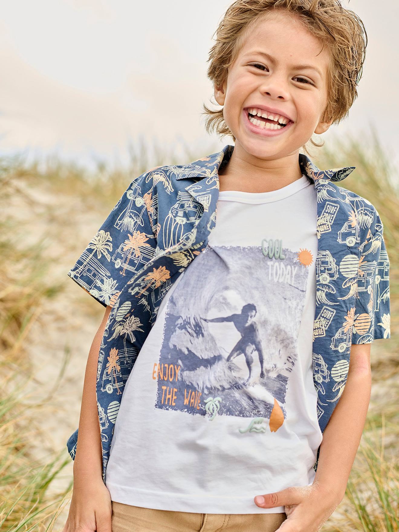 Vertbaudet Surf Tanktop Voor Jongens Wit