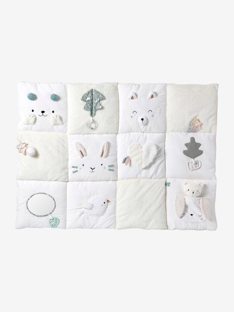 Tapis d'éveil moelleux et ludique blanc+bleu+rose+rouge - vertbaudet enfant 