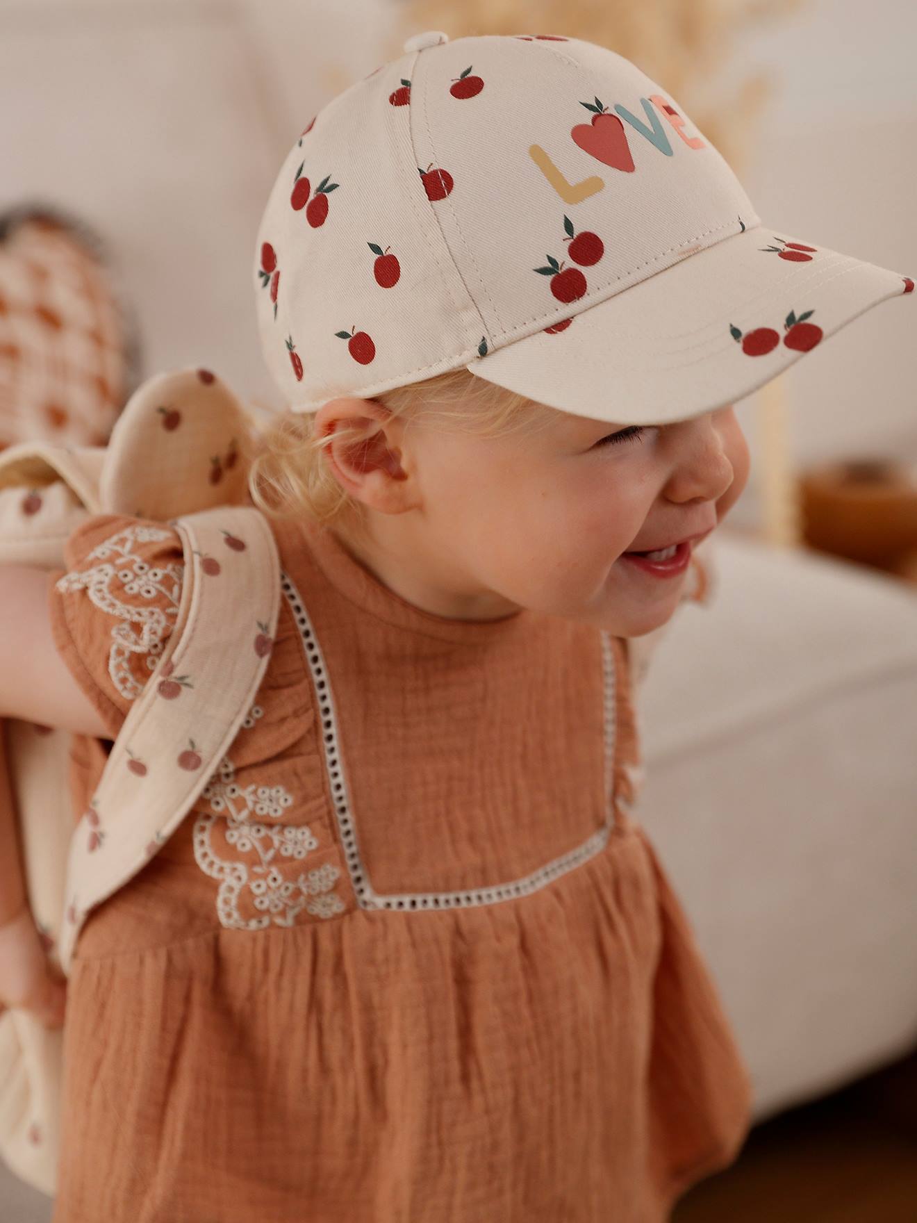 Vertbaudet Pet Babymeisje Appels Ecru