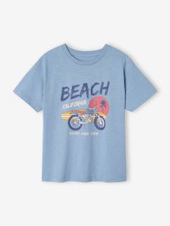 Jongens-Jongensshirt met motief 'surf and ride'