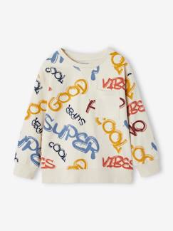 Tee-shirt garçon effet sweat imprimé   - vertbaudet enfant