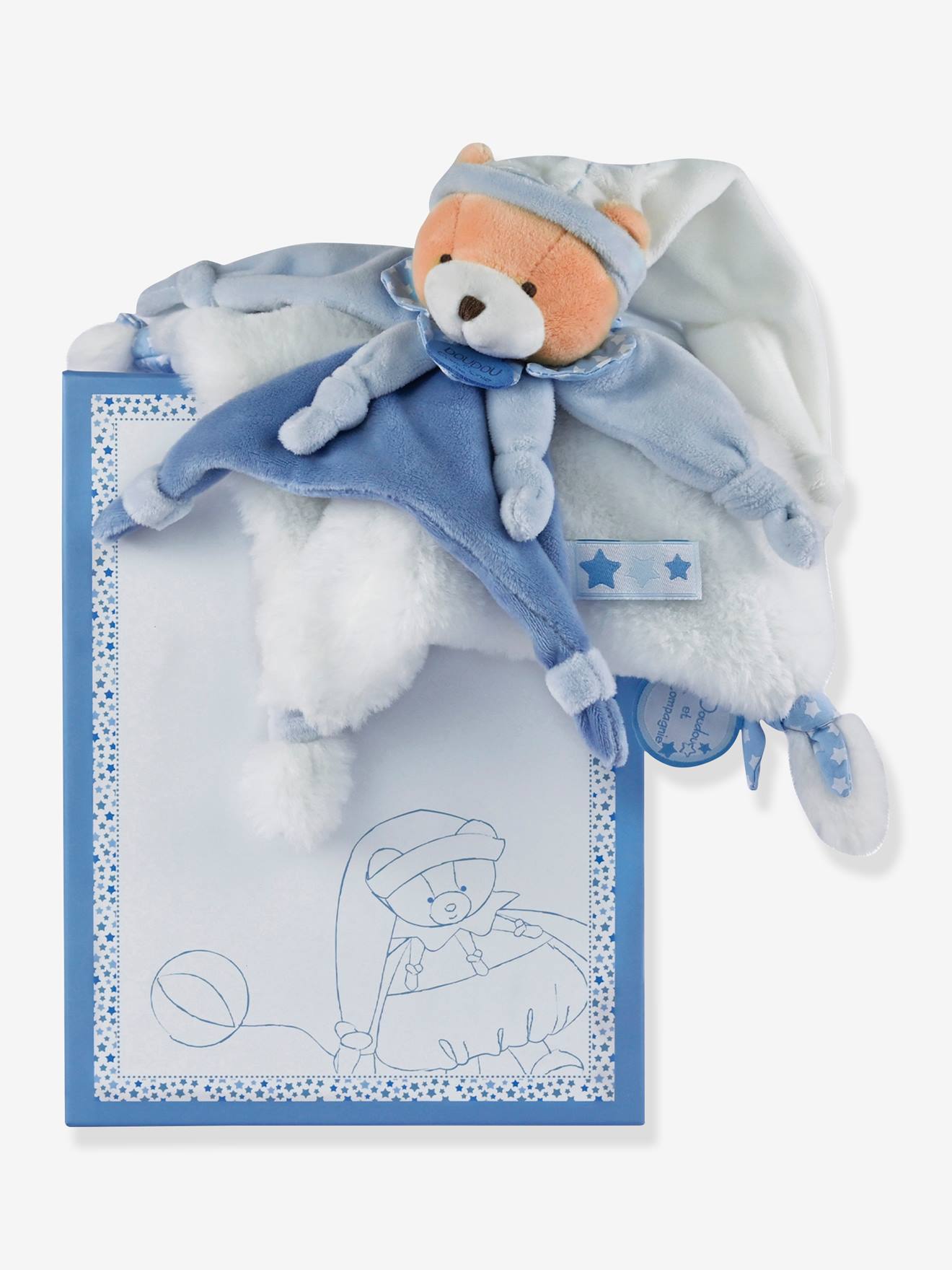 Peluche Animal De Compagnie Vertbaudet + Accessoires En Bois FSC® – Bleu, Jouet D'éveil Pour Enfants - 5