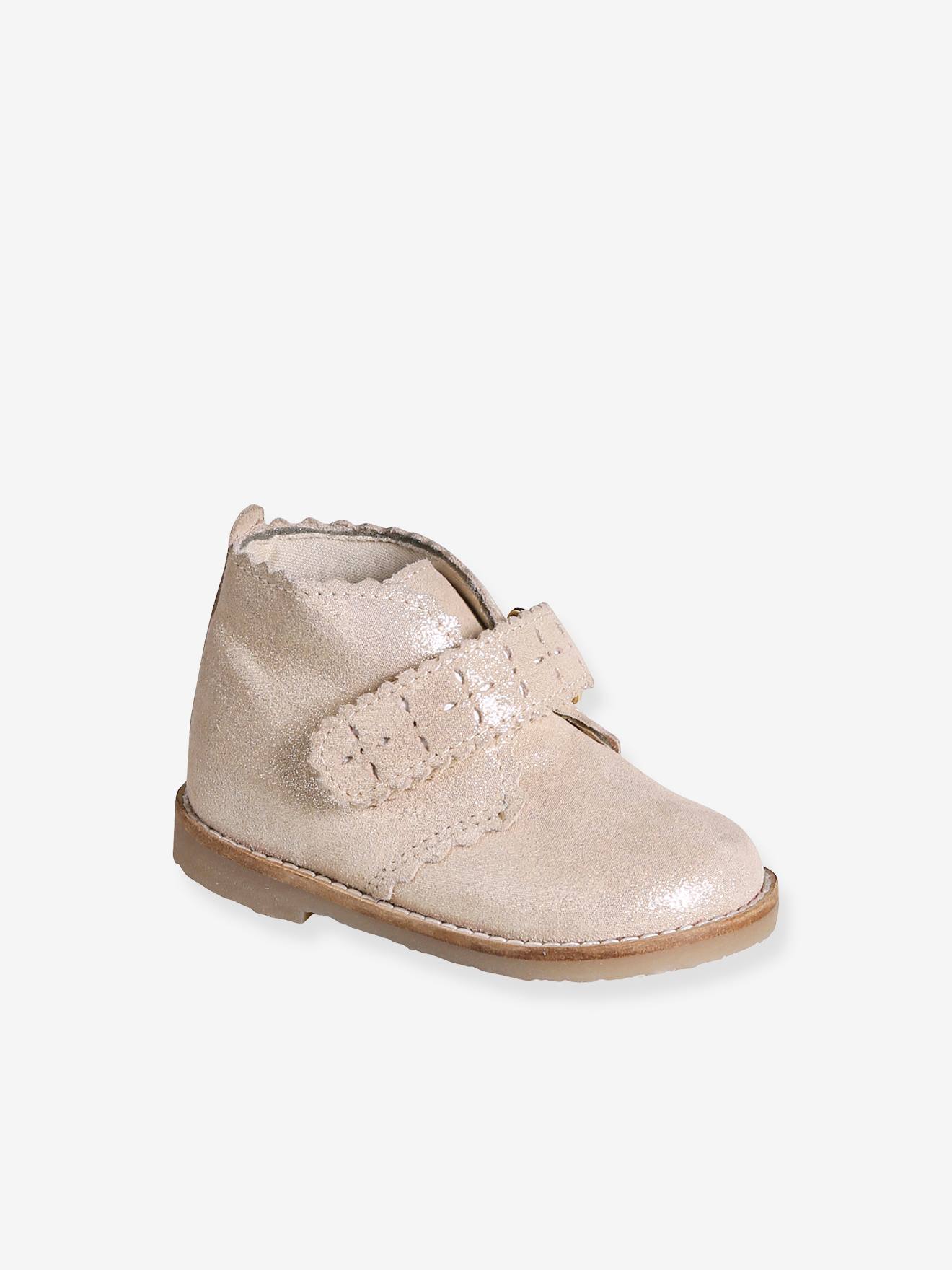 Bottines met klittenband voor baby’s goud