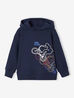 Garçon-Pull, gilet, sweat-Sweat-Sweat capuche motif BMX garçon