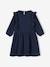 Robe à volants en gaze de coton fille marine+vieux rose - vertbaudet enfant 