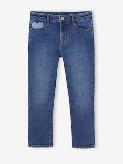 Jean slim fille morphologik tour de hanches large   - vertbaudet enfant