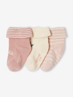 Bébé-Chaussettes, Collants-Lot de 3 paires de chaussettes "adorable" bébé fille