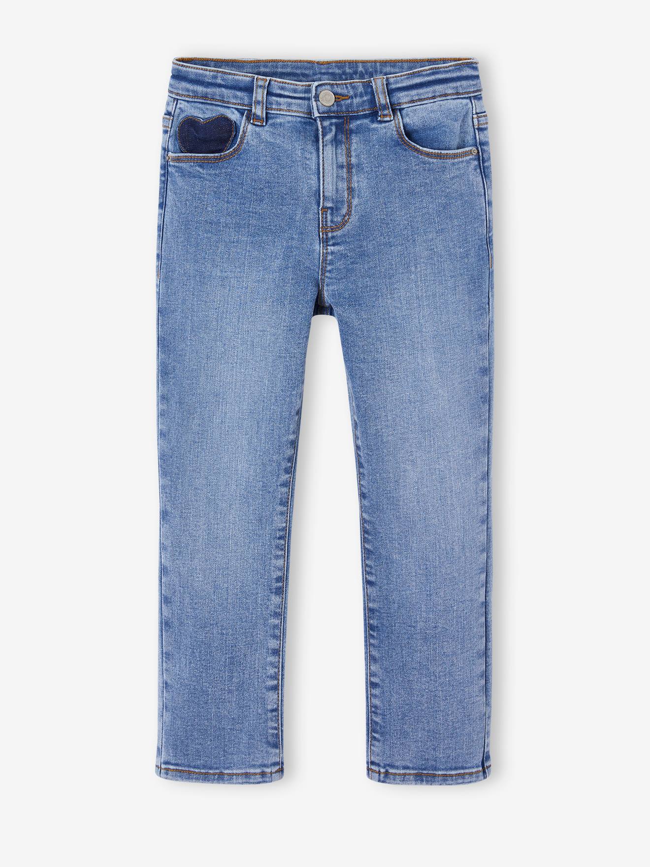 Vertbaudet Smalle Jeans Large Meisjes Middenblauw