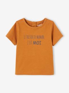 Baby-T-shirt, coltrui-Babyshirt met korte mouwen en opschrift