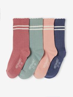 Fille-Sous-vêtement-Chaussettes-Lot 4 paires de chaussettes sport fille