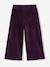 Wijde, fluwelen broek voor meisjes antraciet+bruin+chocoladebruin+grijsblauw+kaki+pruim+rozen+zachtpaars - vertbaudet enfant 