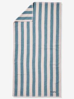Serviette de bain rayée TRANSAT personnalisable, avec coton recyclé  - vertbaudet enfant