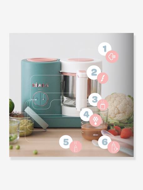 Robot cuiseur 6 en 1 Babycook Neo beige+BLEU/NUDE+EUCALYPTUS - vertbaudet enfant 