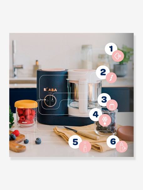 Robot cuiseur 6 en 1 Babycook Neo beige+BLEU/NUDE+EUCALYPTUS - vertbaudet enfant 