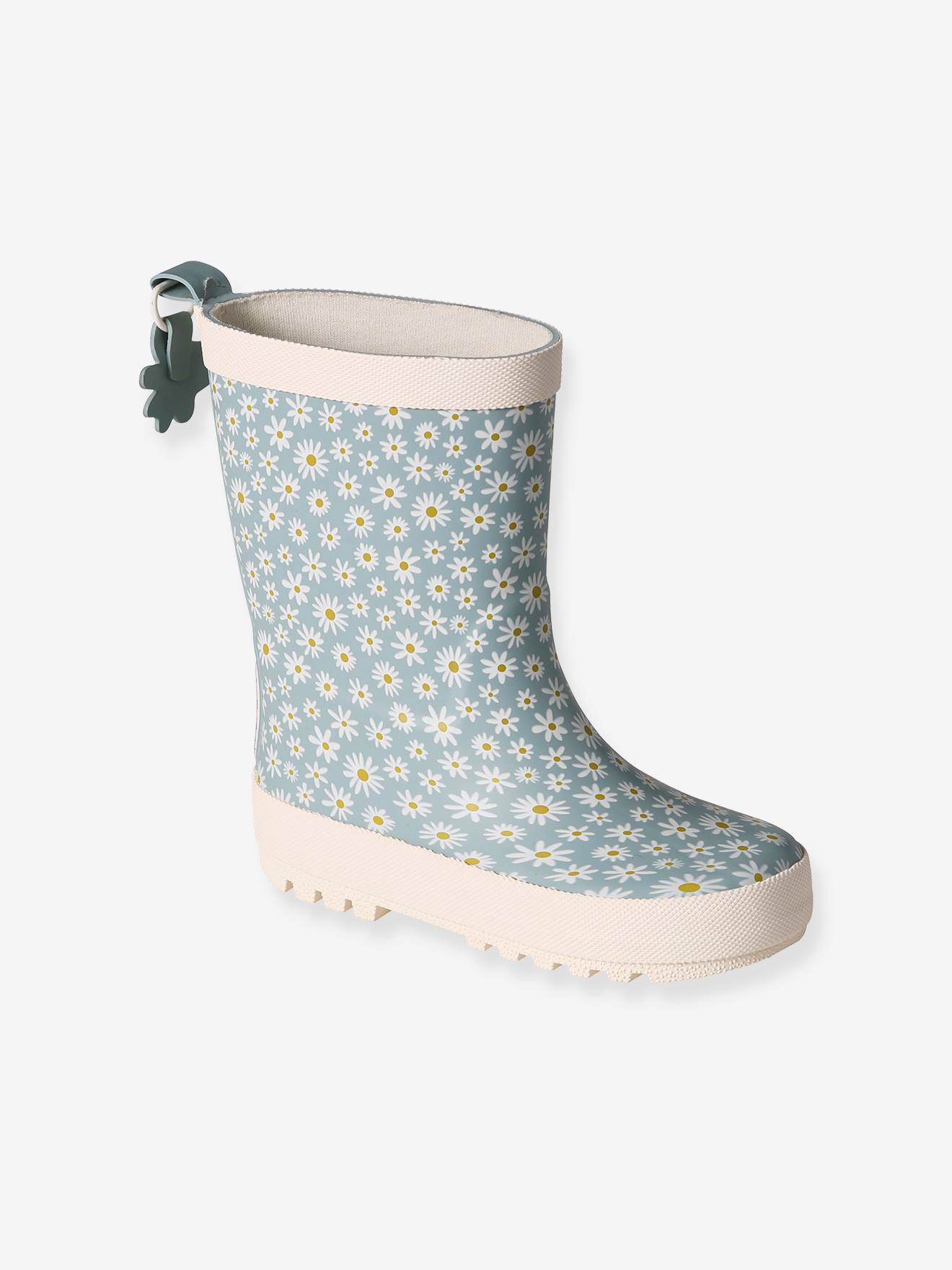 Vertbaudet Rubberen Regenlaarzen Met Print Voor Kinderen, Kleutercollectie Blauw, Bedrukt