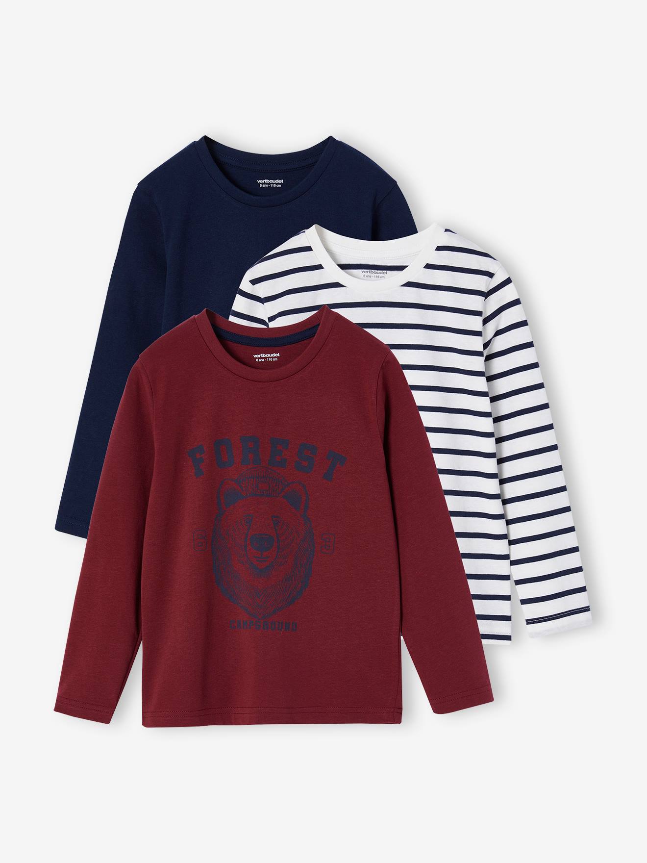 Lot De Tee-shirts Manches Longues Pour Garçon 12 Ans - Multicouleur, Neuf Avec étiquettes, Sans Marque
