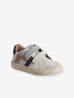 Baskets enfant garçon cuir à scratchs  - vertbaudet enfant