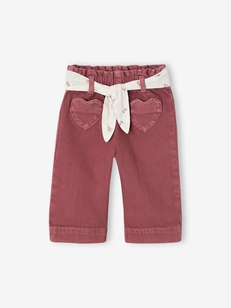 Bébé-Pantalon bébé fille large ceinture à nouer