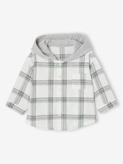 -Chemise à capuche à carreaux bébé