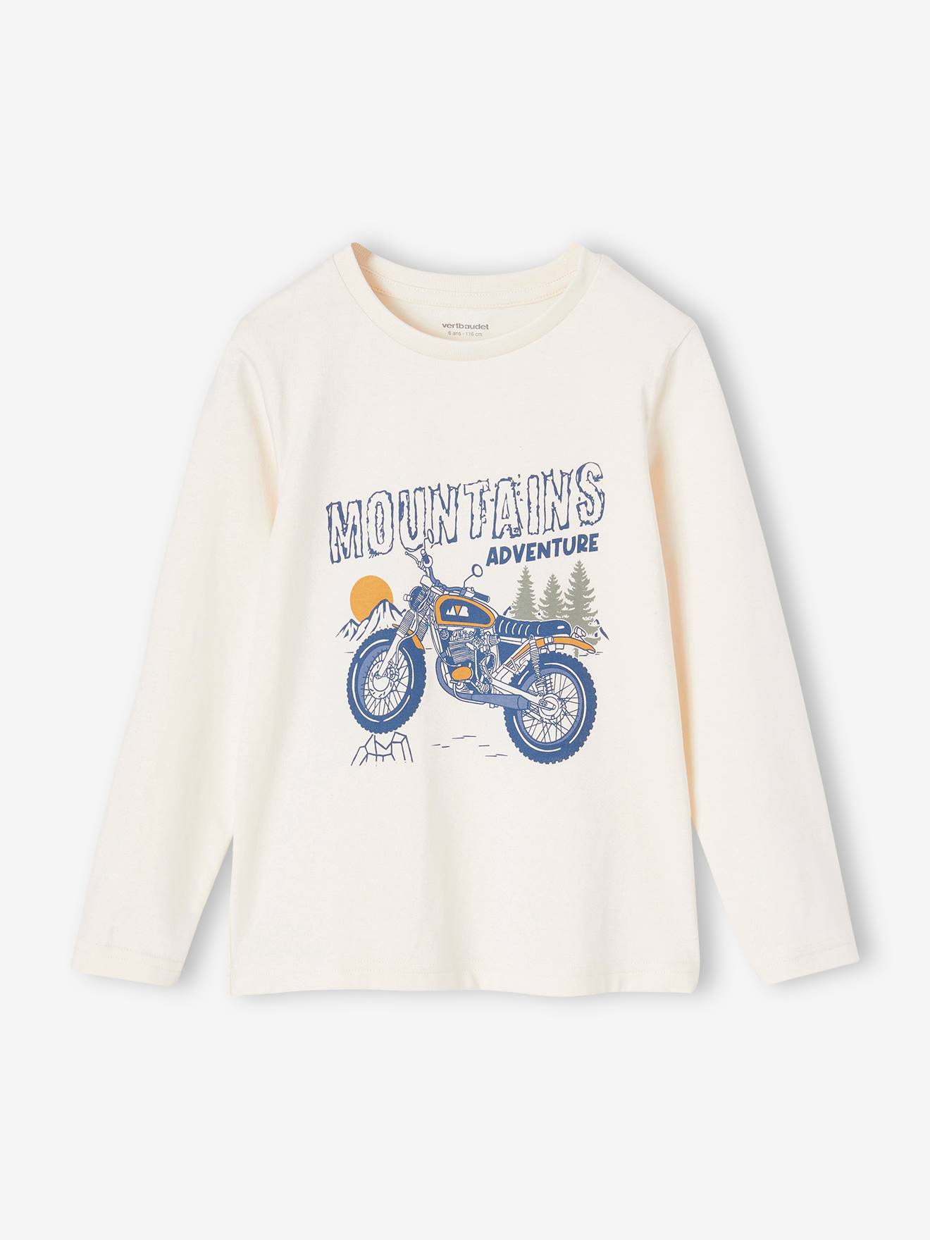 Vertbaudet Jongens-T-shirt Met Ludiek Patroon Ecru