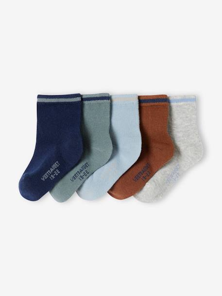 Bébé-Lot de 5 paires de chaussettes colorées bébé garçon